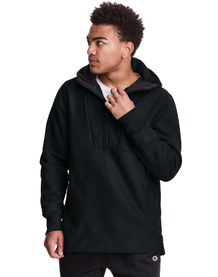 Champion Herre Hættetrøje Sort - Defender Series Reverse Weave® Stormshell Anorak - Danmark AJW-1046